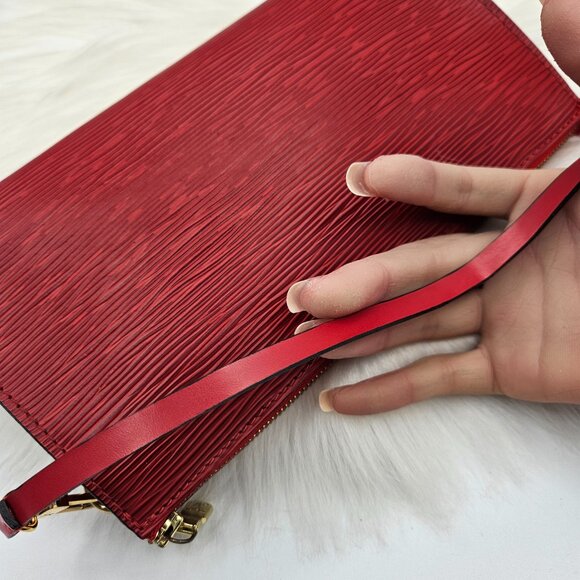 Louis Vuitton  Red Epi Leather Pochette Accessoire - Picture 7 of 17